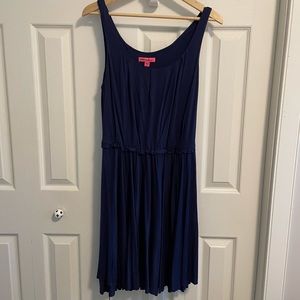 Betsey Johnson navy blue dress, Size 12.